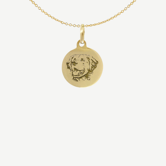 14k Customizable Pet Portrait Necklace