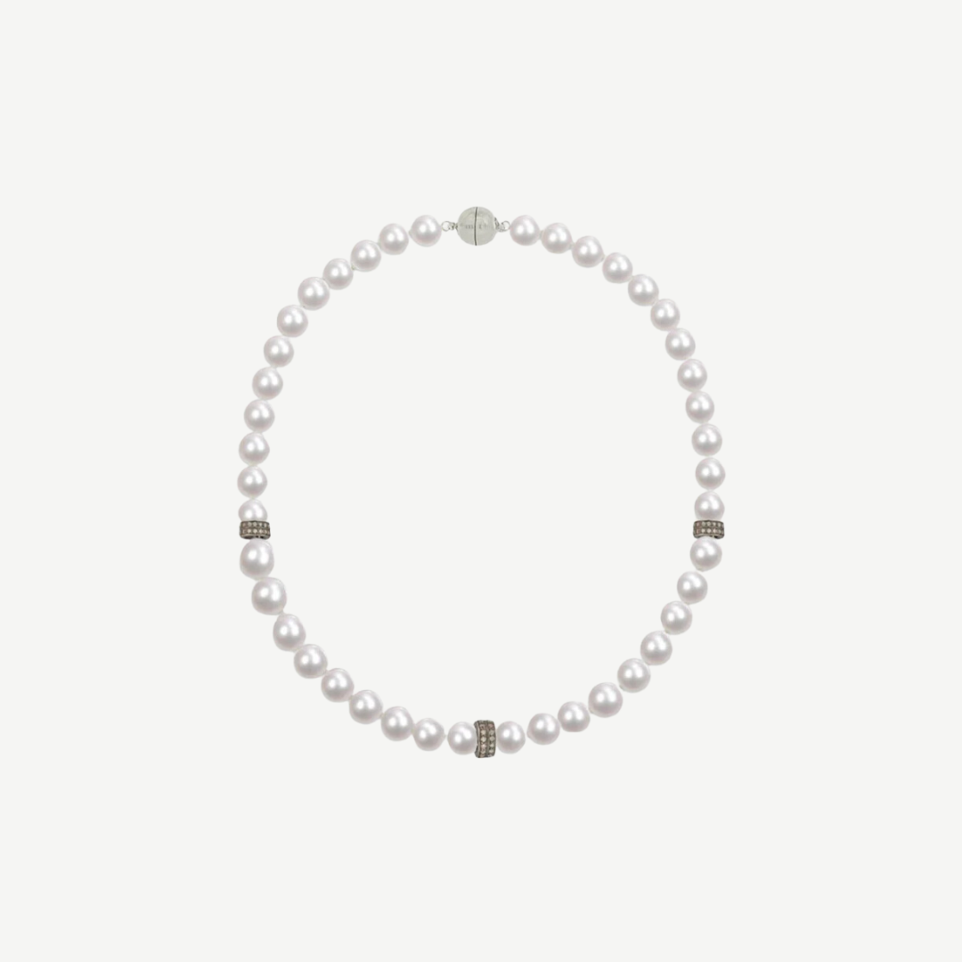 Maran Pearl and Diamond Necklace