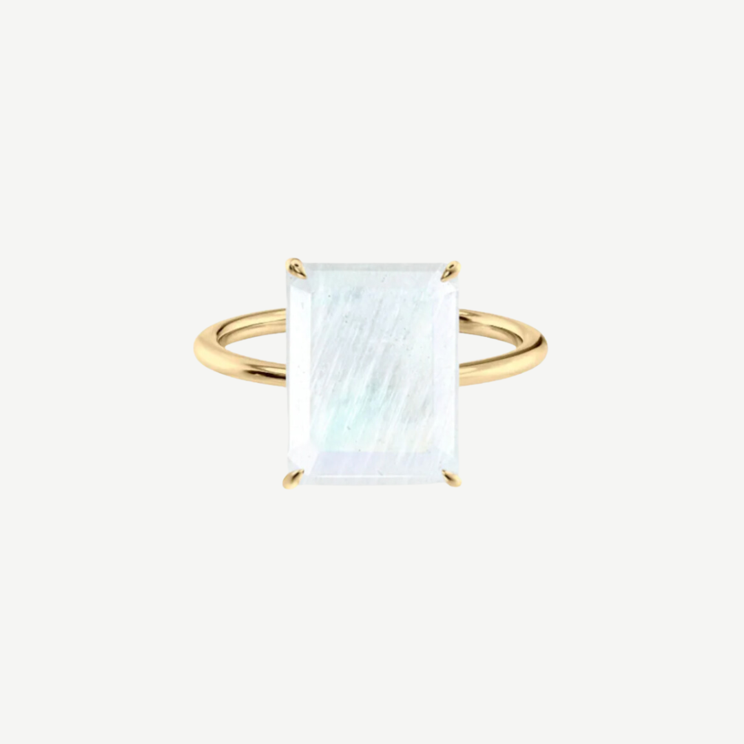 14k Rainbow Moonstone Cocktail Ring