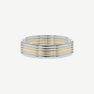 14k Ribbed Mixed Metal Band