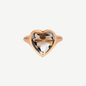 14k Smokey Quartz Heart Ring