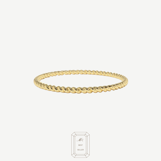 14k Twisted Rope Band