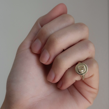 Cook Yellow Diamond Signet Ring