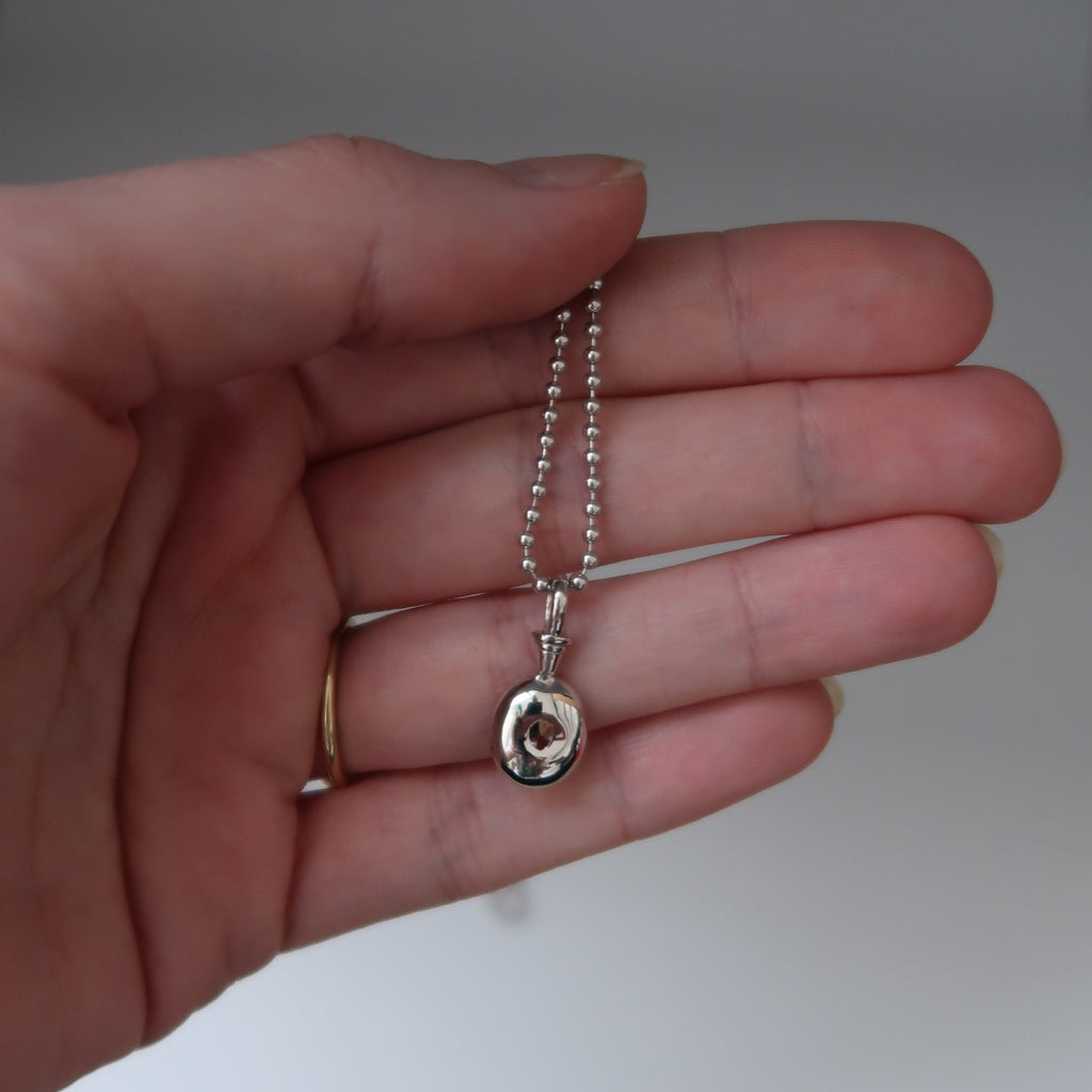 1ct Oval Diamond Olympia Ball Chain Necklace