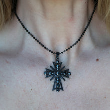 Load image into Gallery viewer, BLACK CROSS PENDANT NECKLACE
