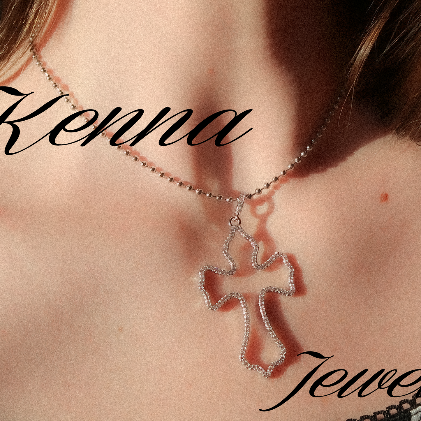 GOTHIC PAVE CROSS NECKLACE